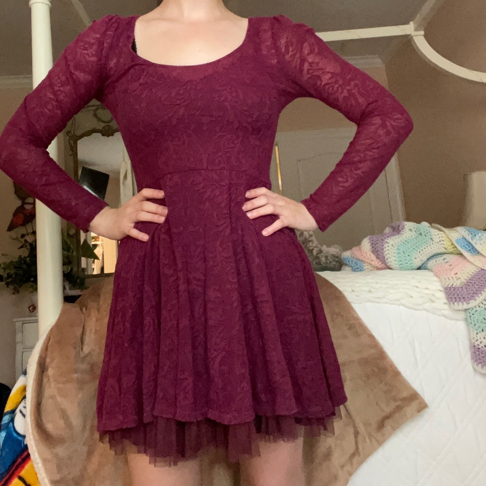 Free people red dress ASO Violet Harmon